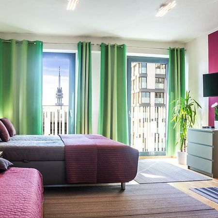 Prague Apartment In Residential Tower - Parking Exterior photo