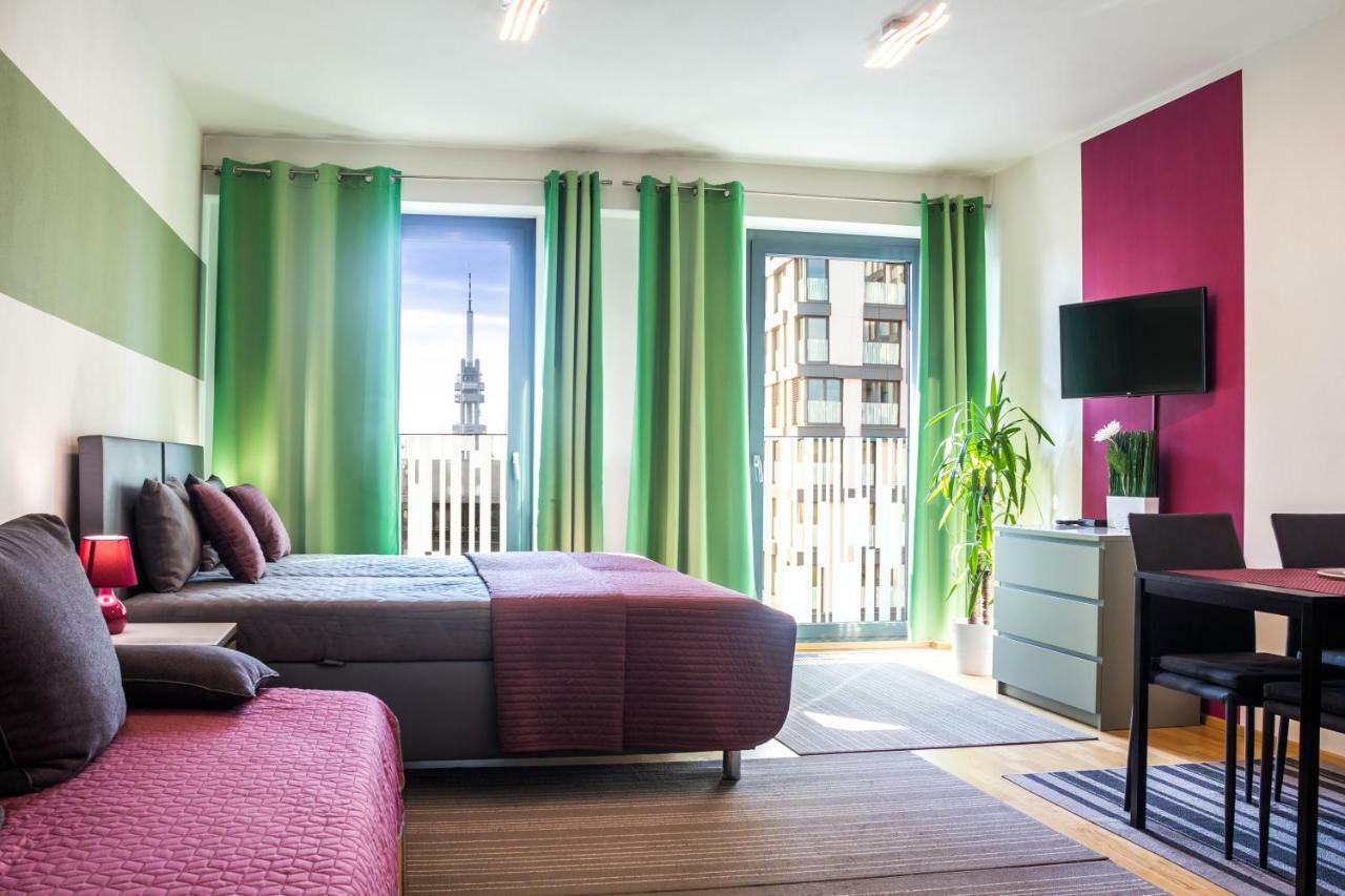 Prague Apartment In Residential Tower - Parking Exterior photo