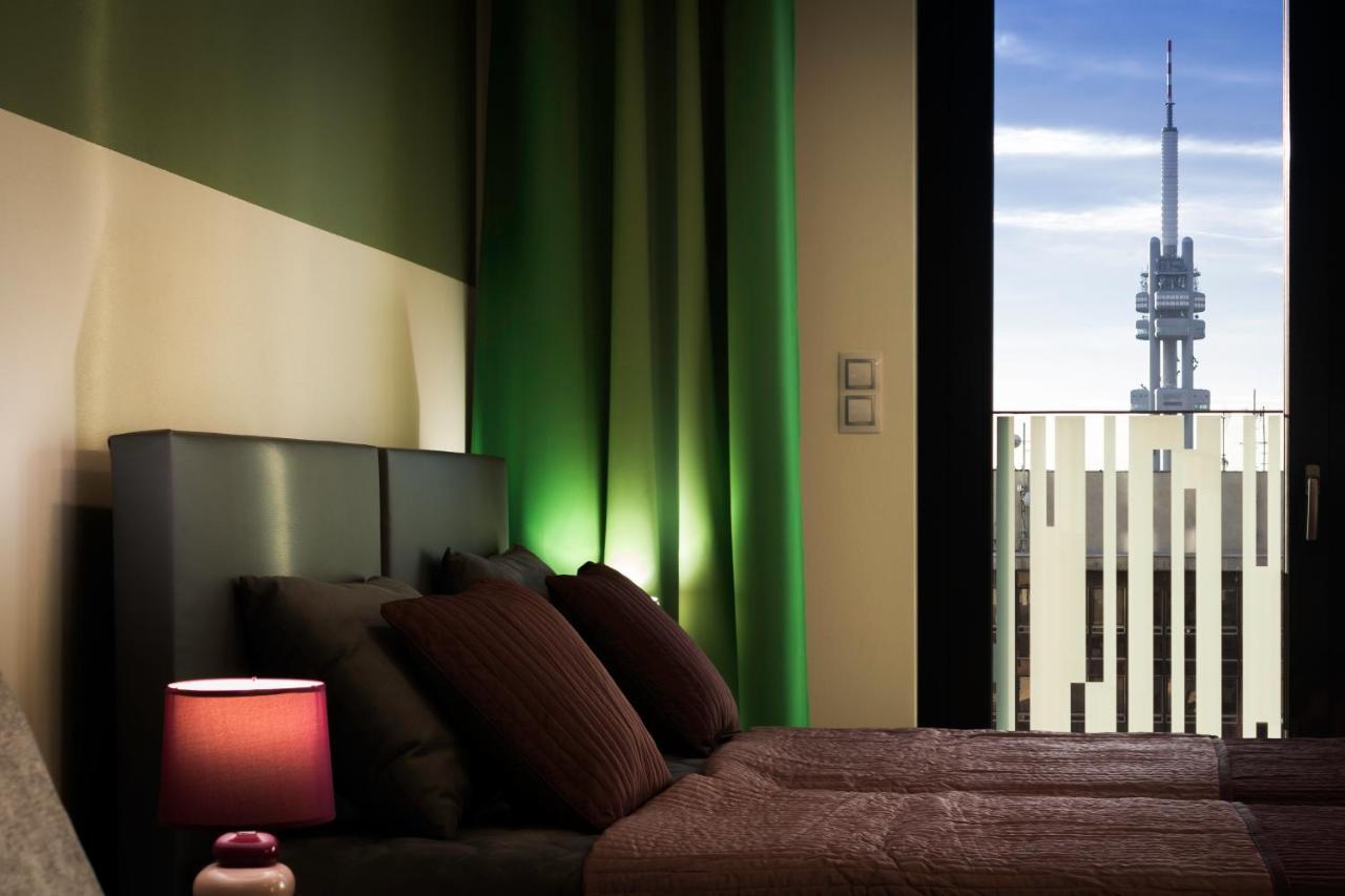 Prague Apartment In Residential Tower - Parking Exterior photo